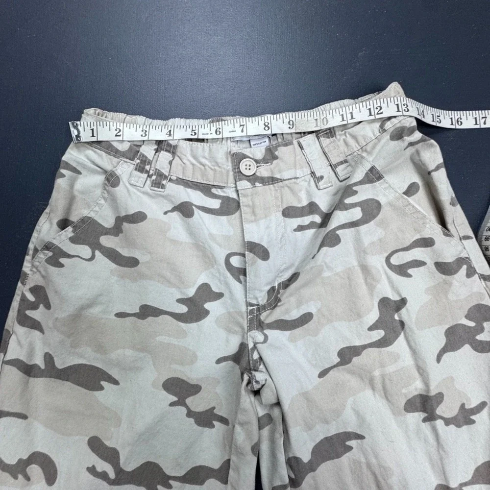 RSQ Camo Cargo Pants Women's XS Tan Beige Utility Straight Leg Cotton Workwear - Picture 4 of 11